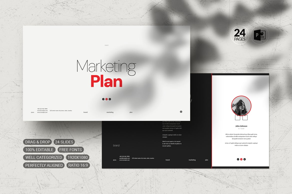 Template PowerPoint Rencana Pemasaran yang Menarik dan Profesional