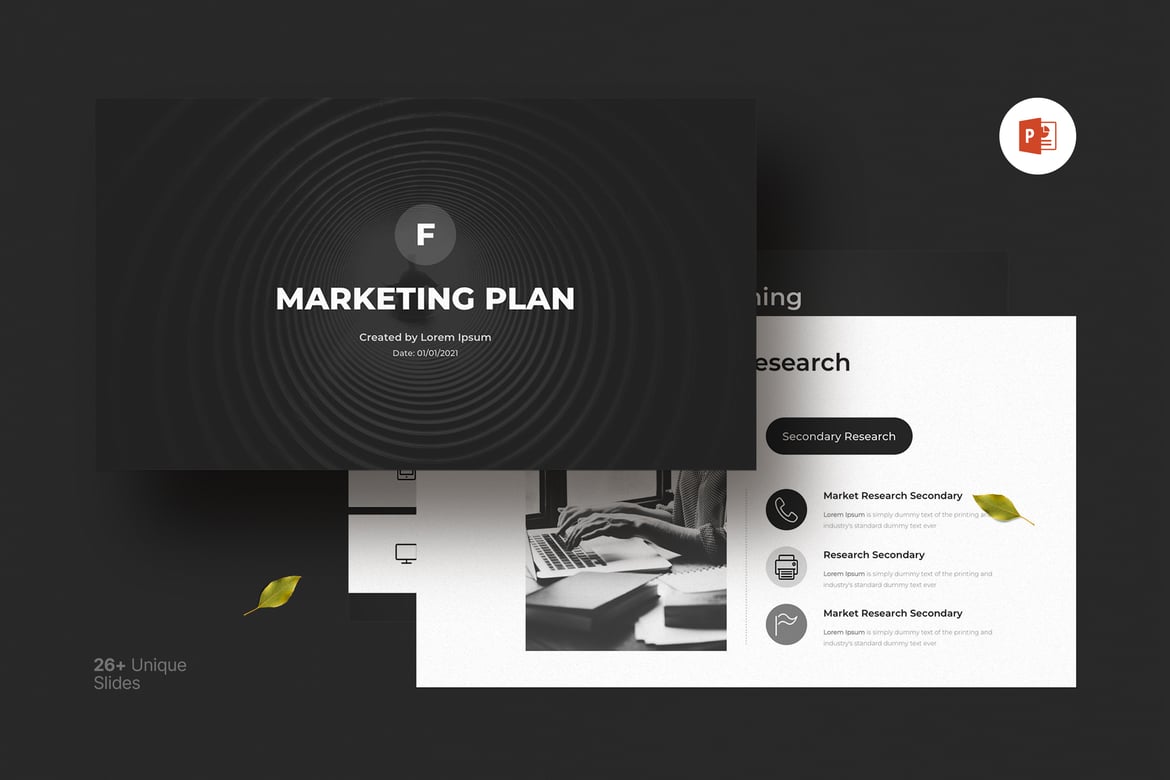 Template PowerPoint Rencana Pemasaran yang Menarik dan Profesional
