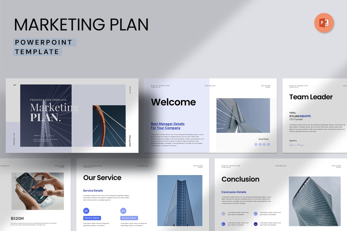 Template PowerPoint Rencana Pemasaran yang Profesional dan Menarik