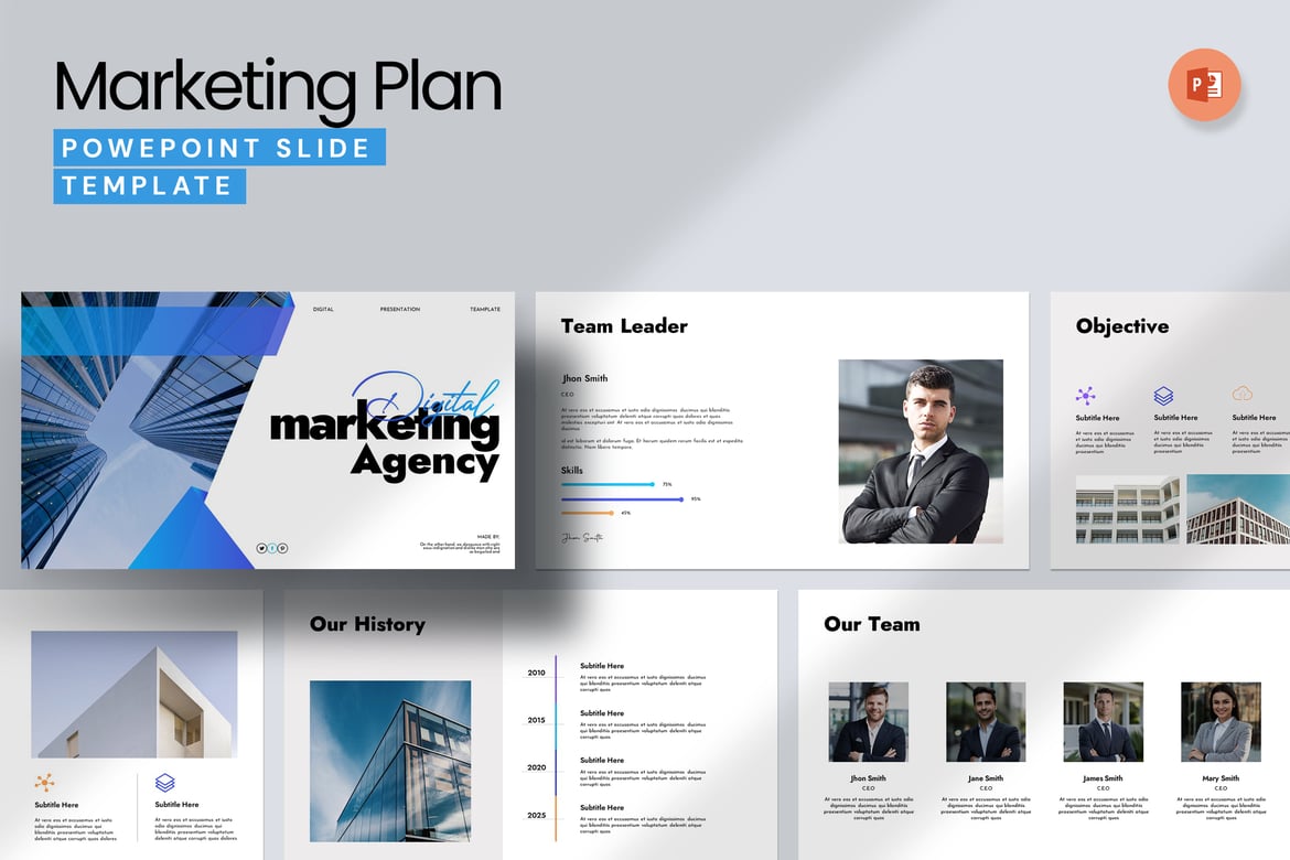 Template PowerPoint Rencana Pemasaran yang Menarik dan Profesional