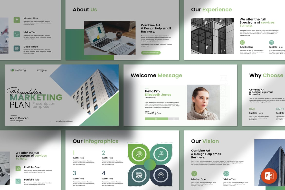 Template PowerPoint Rencana Pemasaran yang Menarik dan Profesional