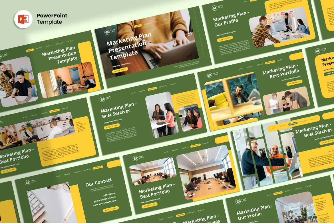 Template PowerPoint Rencana Pemasaran yang Menarik dan Mudah Digunakan