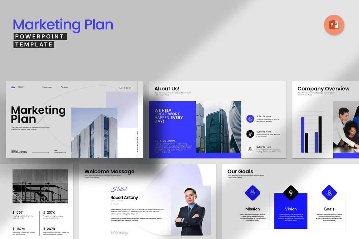 Template Presentasi Rencana Pemasaran yang Menarik dan Profesional