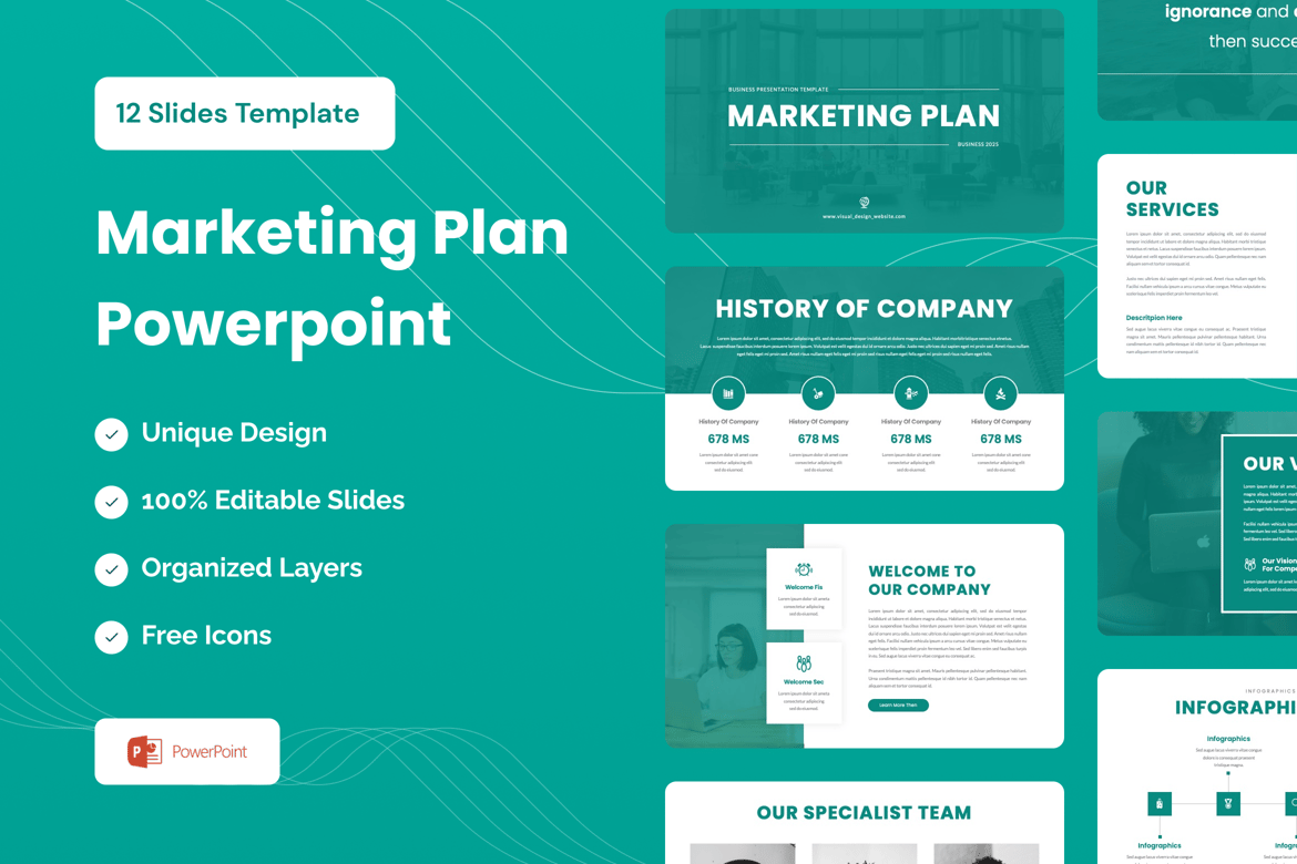 Template Presentasi Rencana Pemasaran - Powerpoint yang Menarik