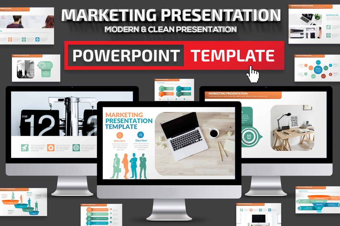 Template Presentasi Powerpoint Pemasaran yang Menarik