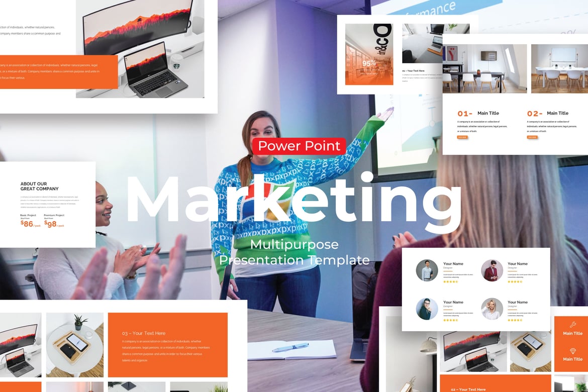Template PowerPoint Marketing Modern dan Multifungsi