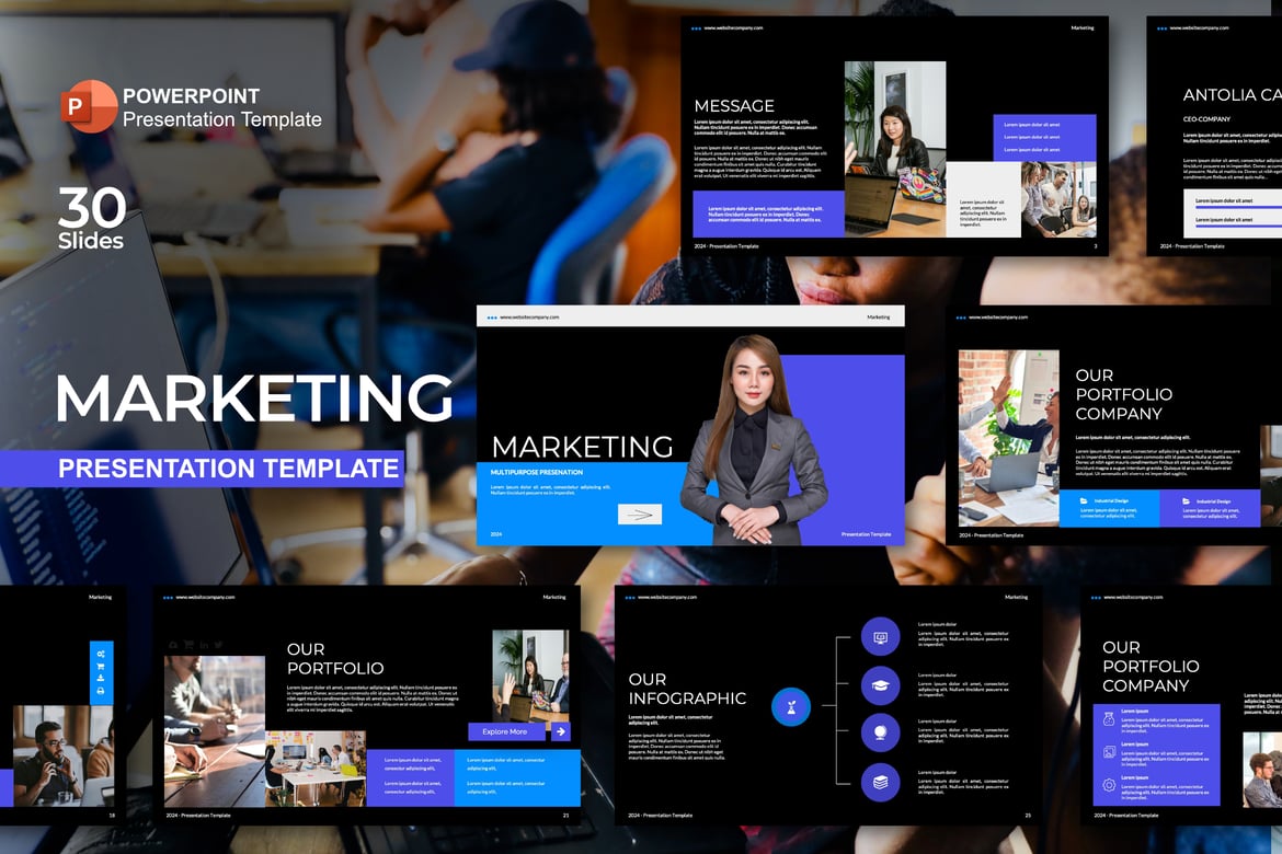Template Powerpoint Presentasi Korporat yang Elegan dan Serbaguna