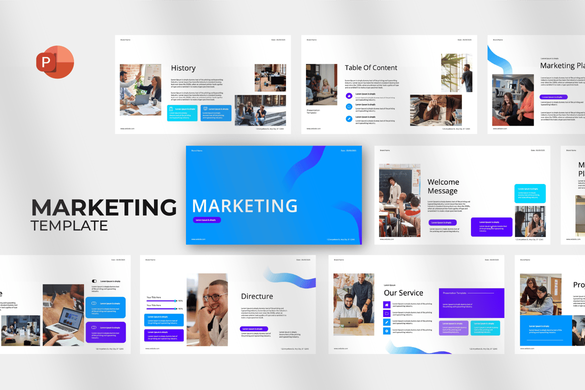 Template PowerPoint Marketing yang Elegan dan Fleksibel