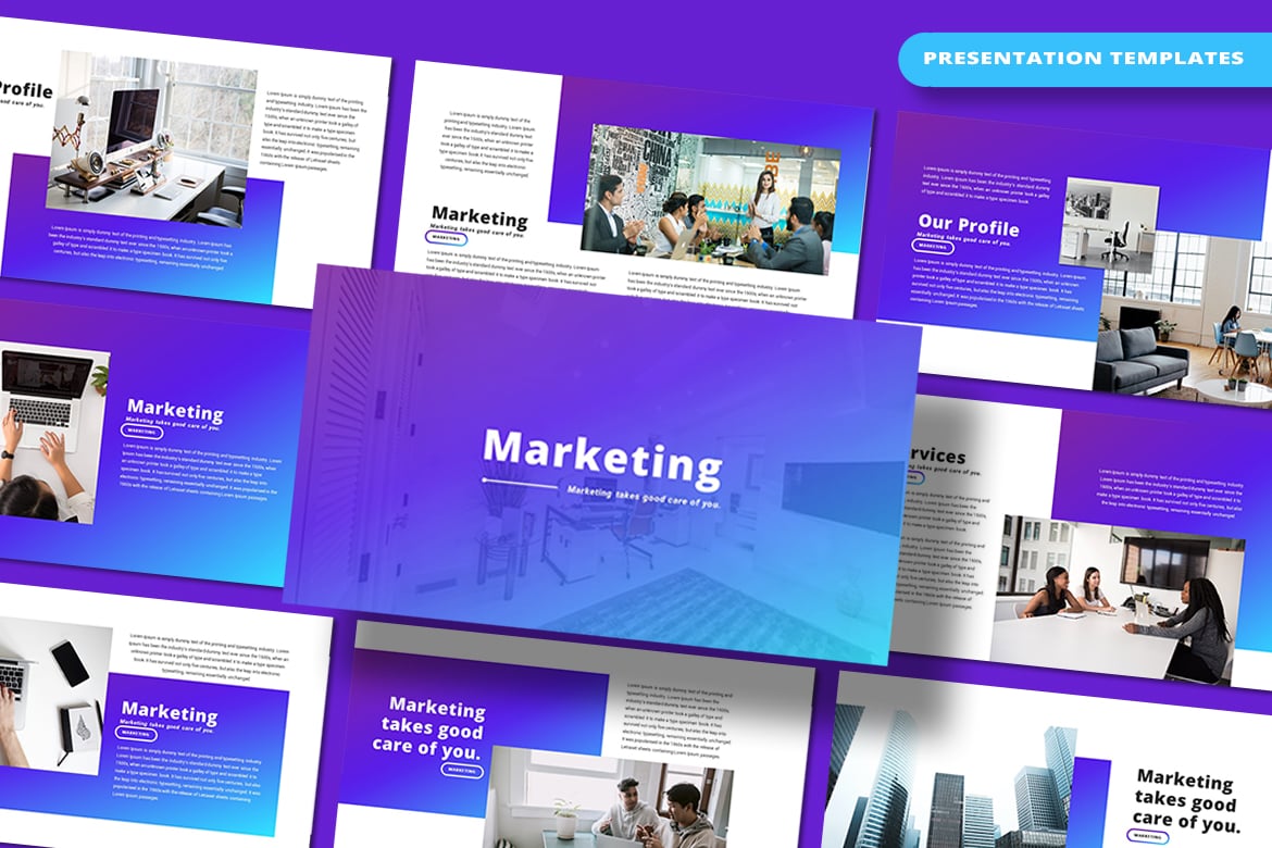 Template PowerPoint Pemasaran yang Menarik dan Profesional
