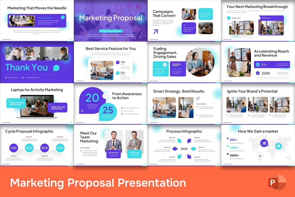 Template Presentasi Proposal Pemasaran yang Menarik