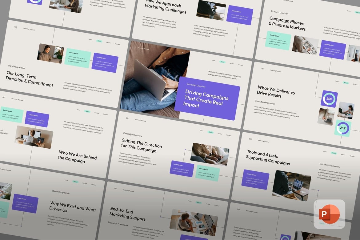 Template Presentasi Proposal Pemasaran - PowerPoint yang Menarik dan Profesional