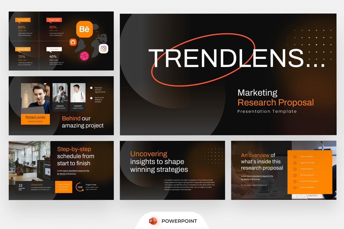 Template Presentasi Riset Pemasaran yang Menarik dan Profesional