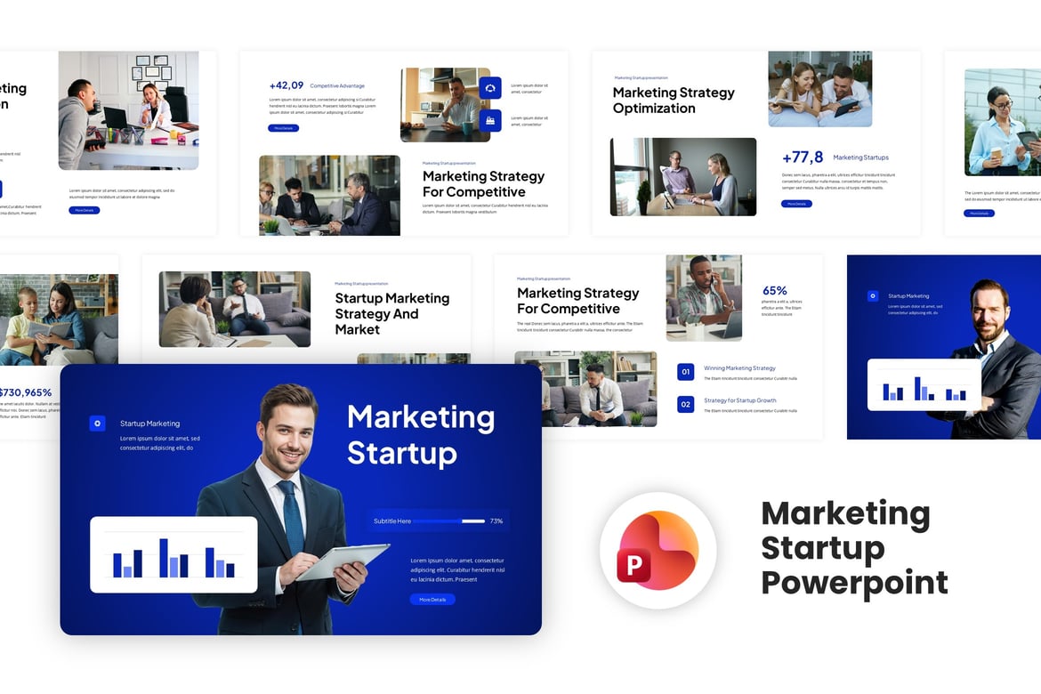 Template Presentasi PowerPoint untuk Startup Kreatif