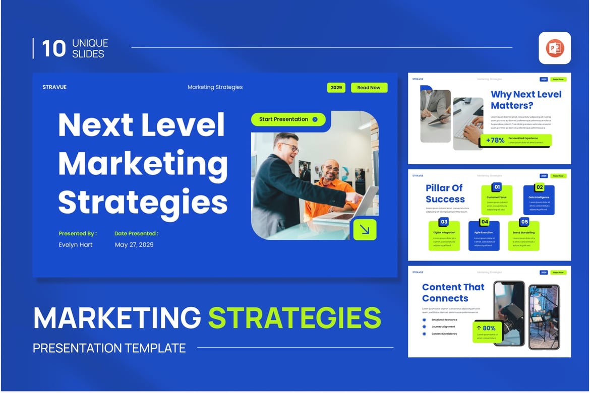 Template Presentasi Strategi Pemasaran yang Memukau