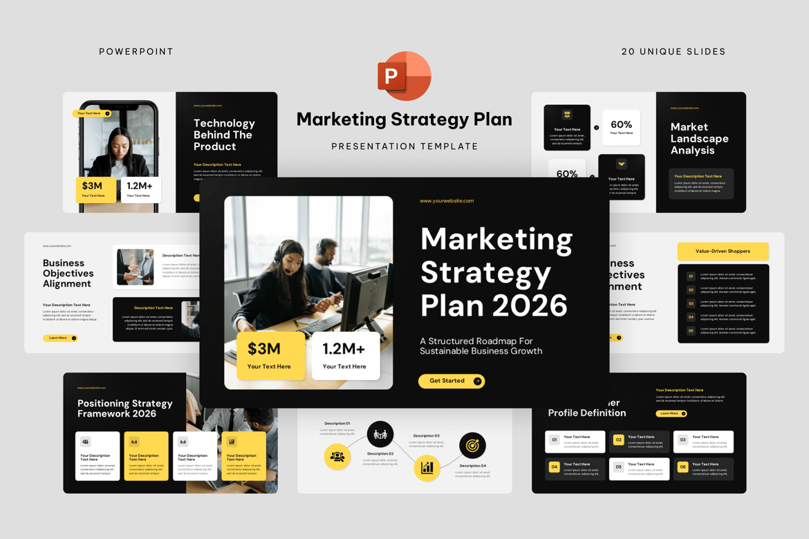 Template Presentasi Strategi Pemasaran Powerpoint yang Efektif