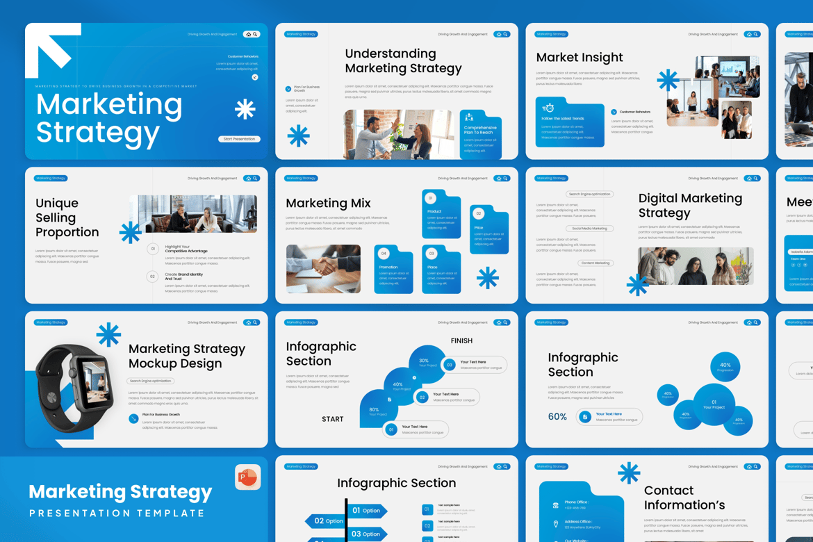 Template Presentasi Strategi Pemasaran - PowerPoint