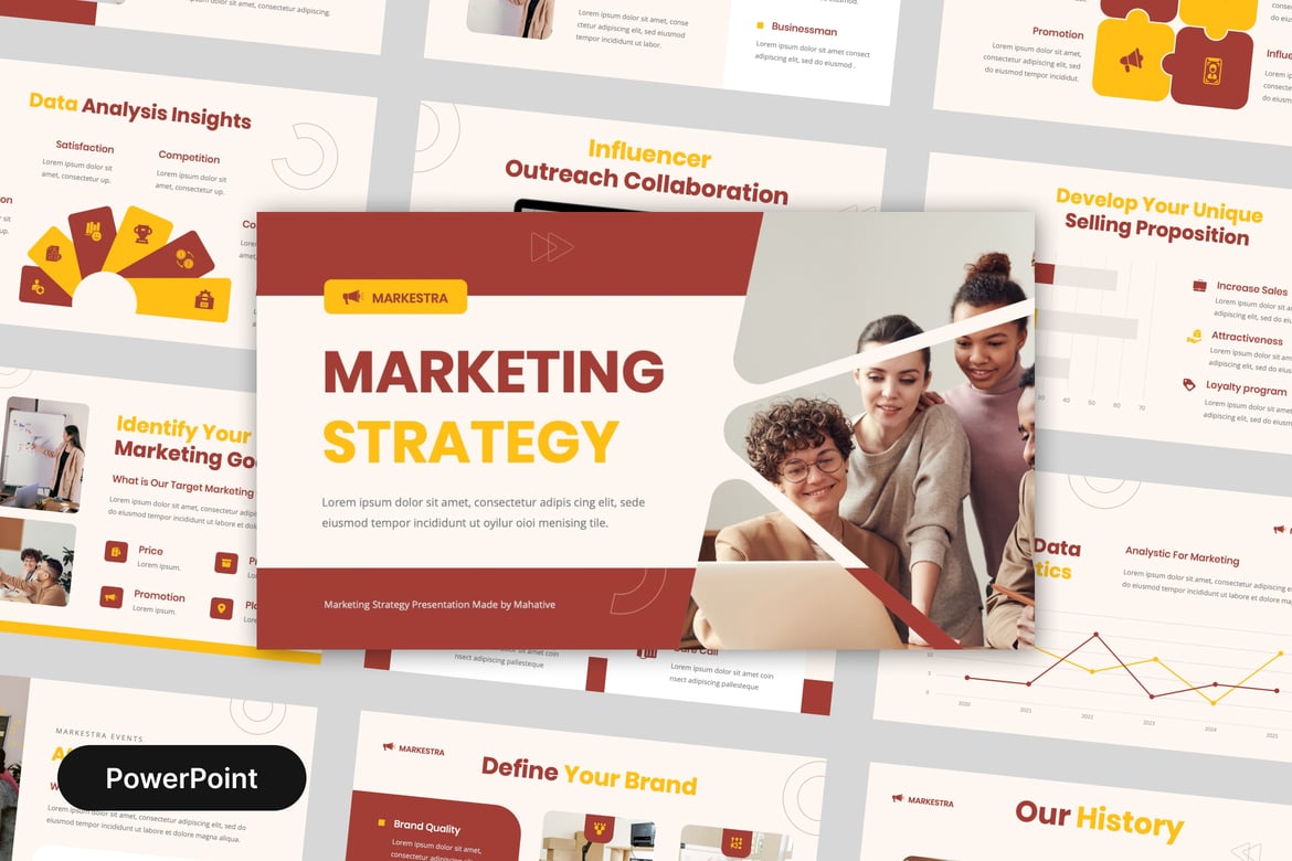 Template Powerpoint Strategi Pemasaran Profesional