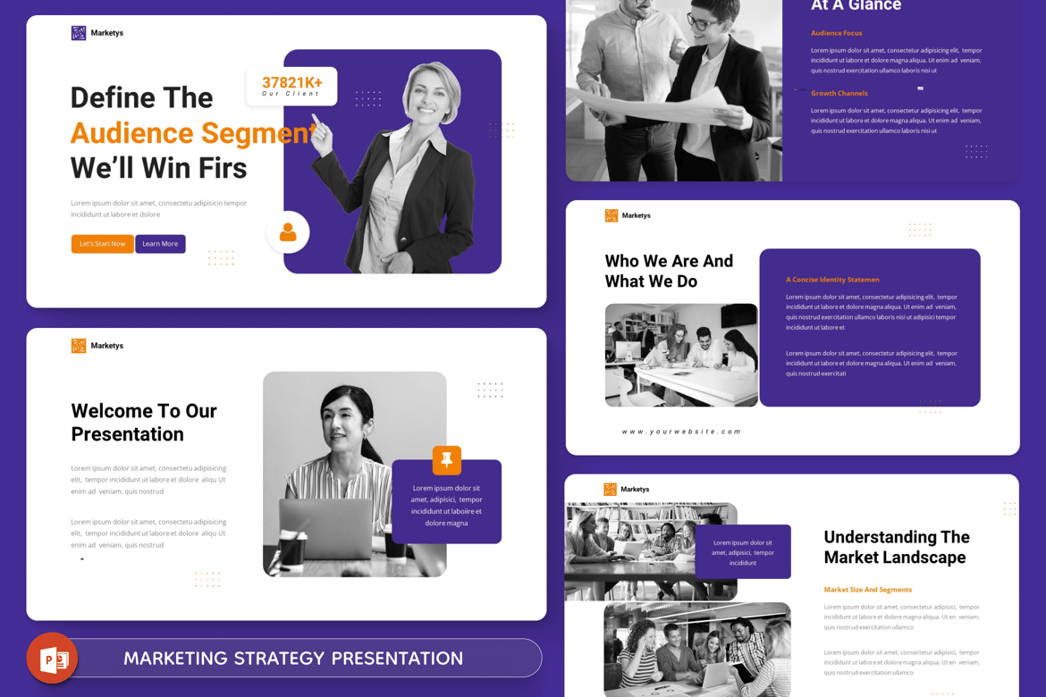 Template PowerPoint Strategi Pemasaran yang Menarik dan Efektif