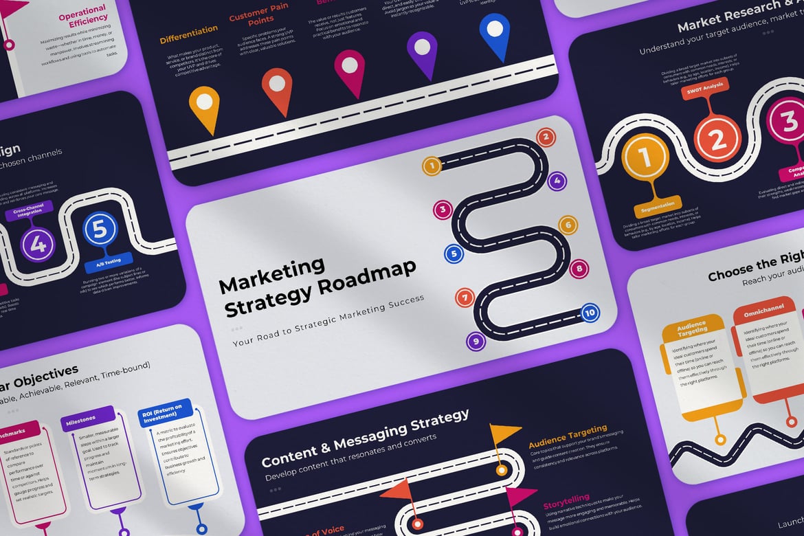 Template PowerPoint Strategi Pemasaran yang Efektif dan Menarik