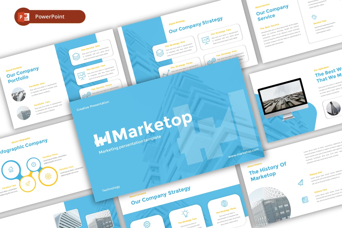 Template PowerPoint Marketop - Solusi Presentasi Bisnis yang Kreatif