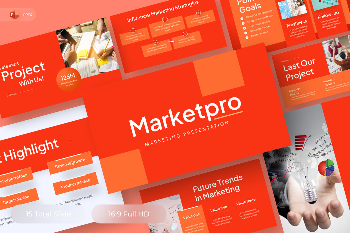 Template PowerPoint Marketpro - Solusi Presentasi Pemasaran yang Menarik