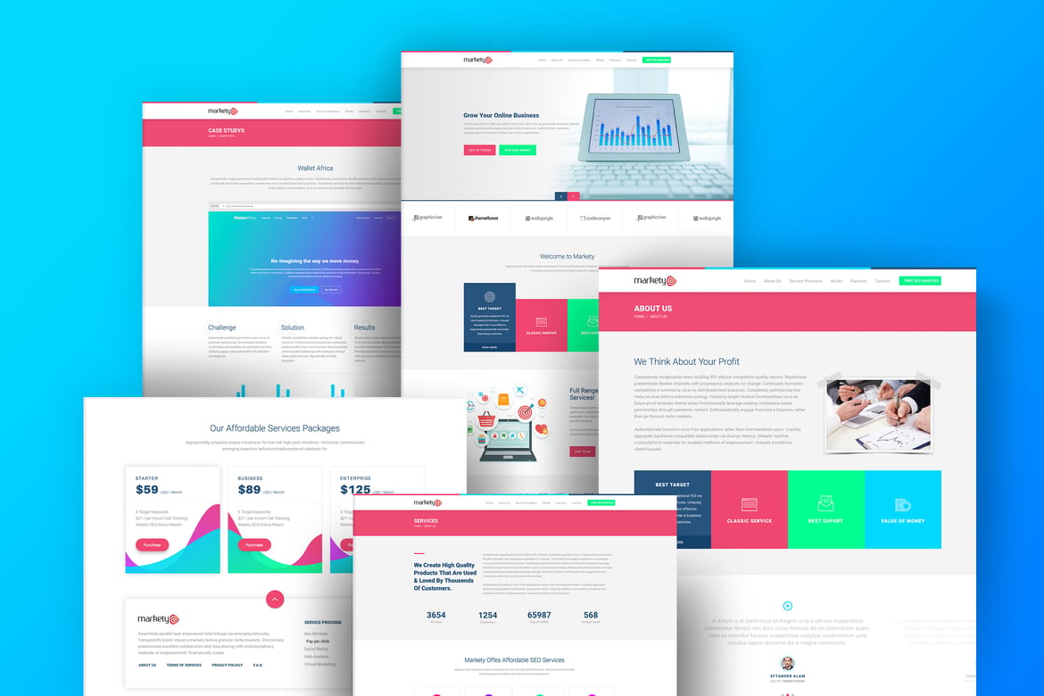 Markety - Tema WordPress SEO & Pemasaran Digital yang Menarik