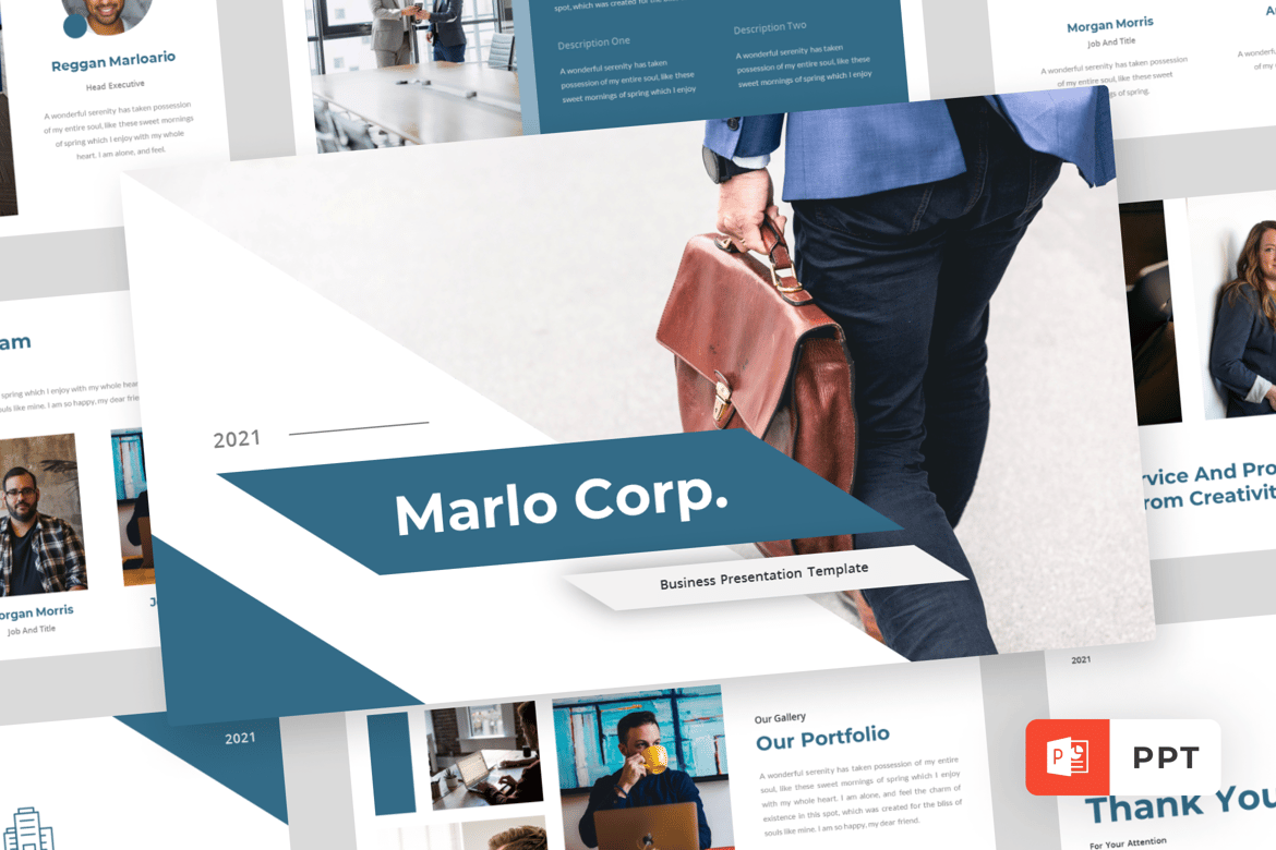 Marlo - Template Presentasi PowerPoint Profesional dan Modern