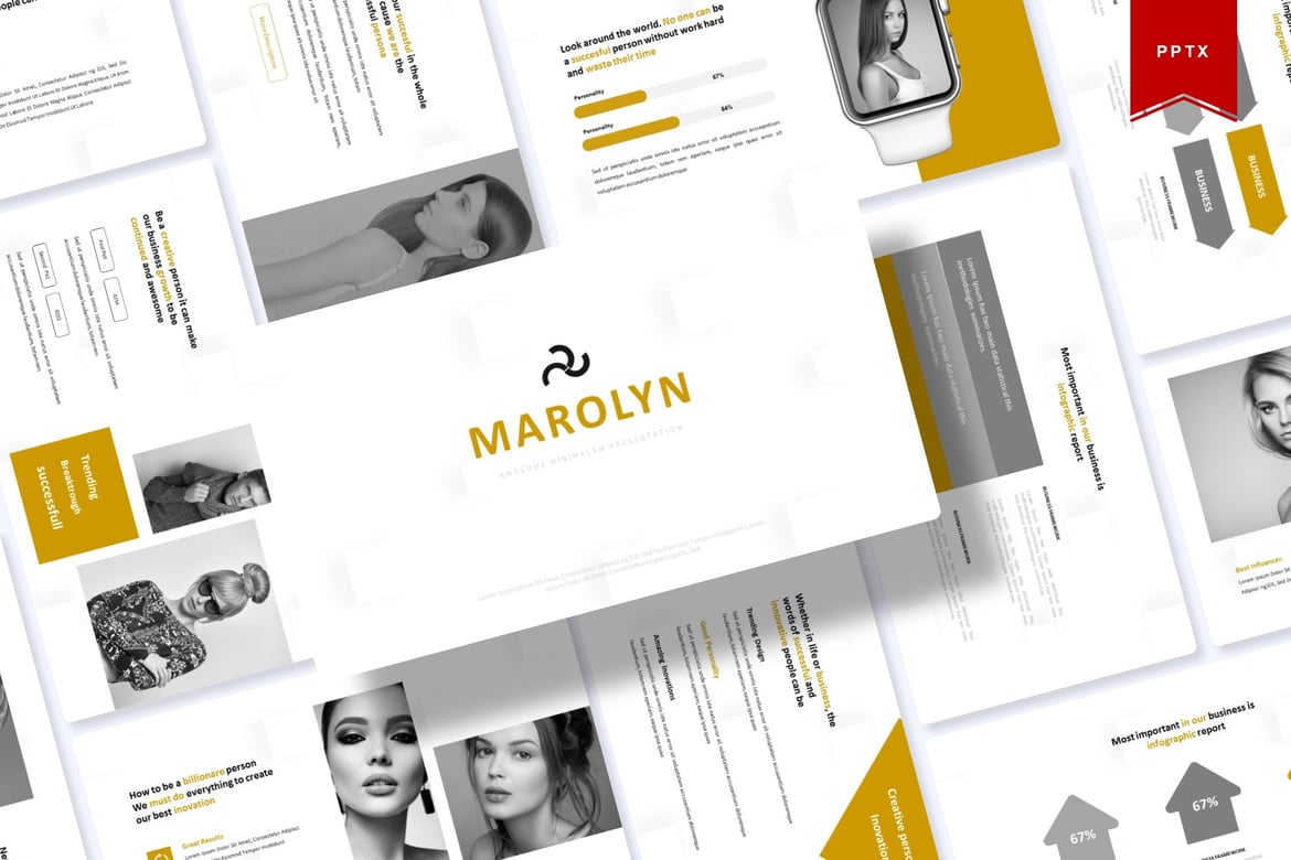 Marolyn | Template PowerPoint Profesional untuk Presentasi Menarik