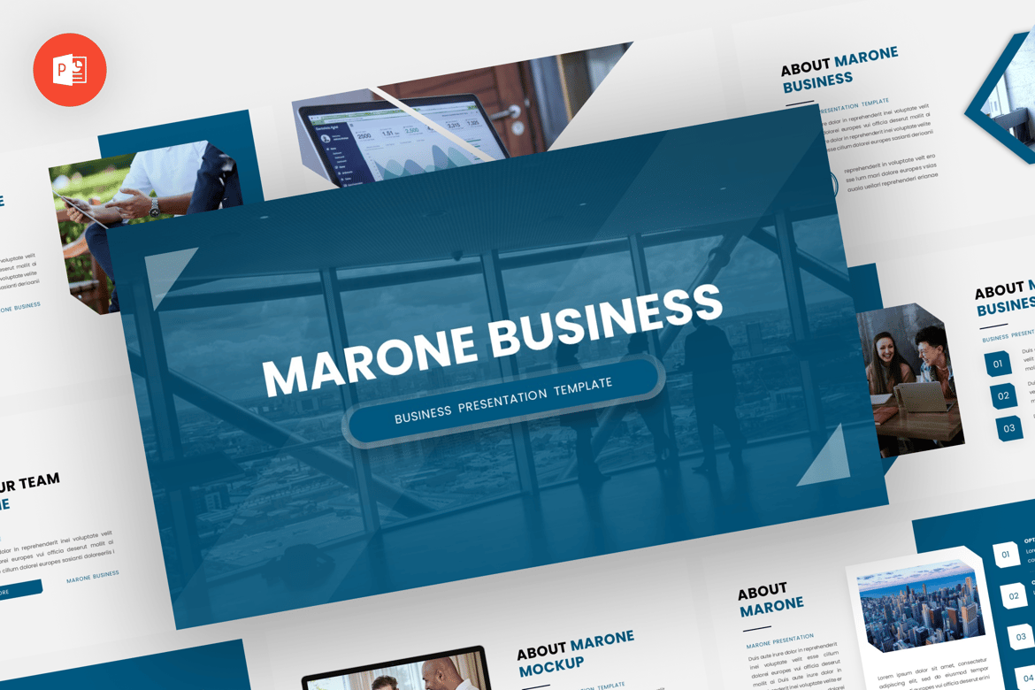 Template Powerpoint Marone - Solusi Presentasi Profesional Anda