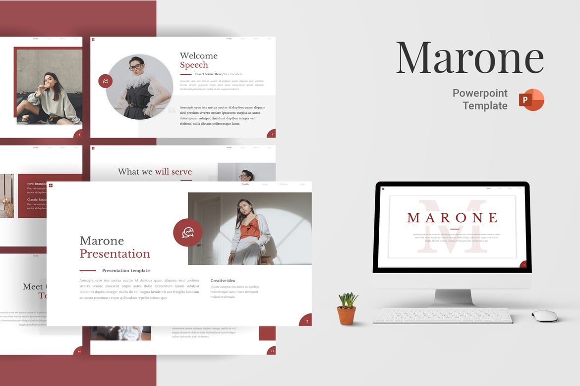 Template Powerpoint Marone - Solusi Presentasi yang Menarik