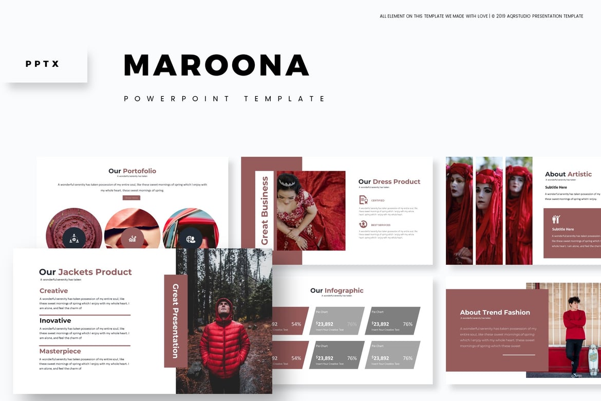 Maroona - Template PowerPoint Serbaguna yang Menarik