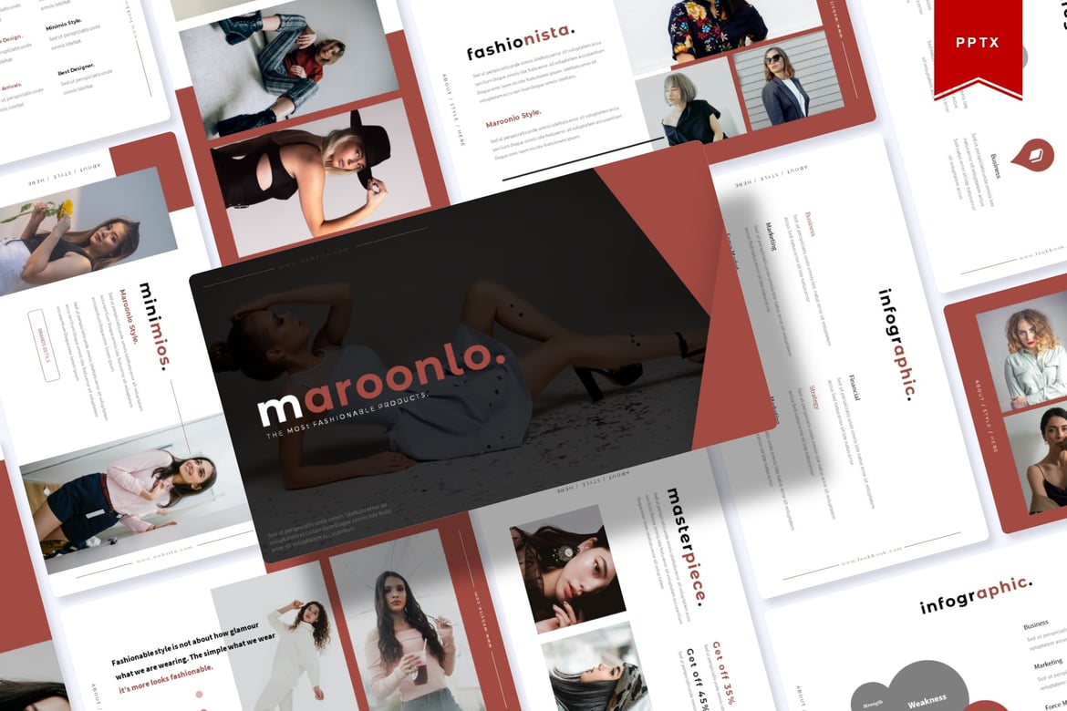 Template Presentasi Maroonlo | Solusi Powerpoint untuk Semua Kebutuhan Anda