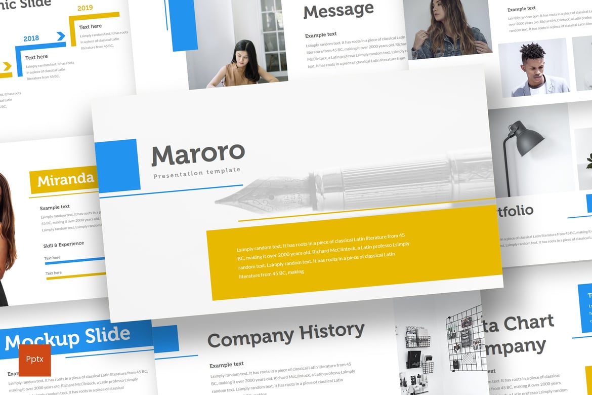 Template Presentasi Maroro - Desain Kreatif dan Minimalis untuk Segala Keperluan