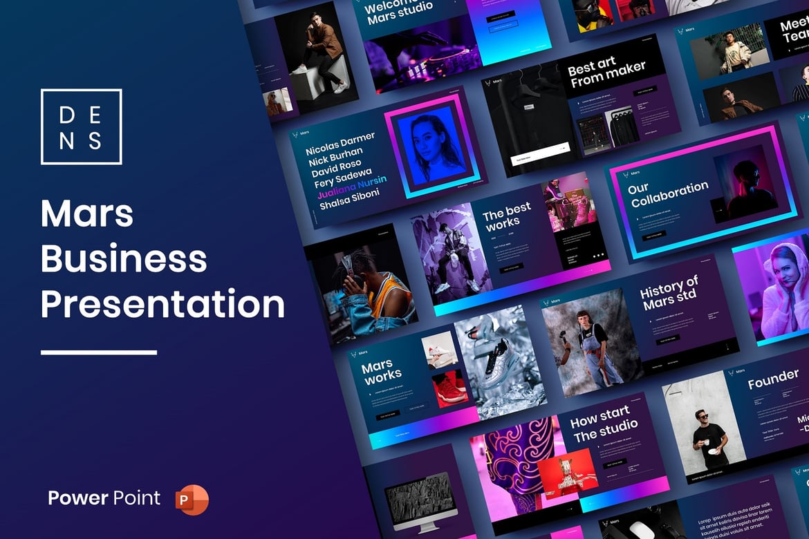 Template PowerPoint Bisnis Mars – Solusi Presentasi Profesional Anda