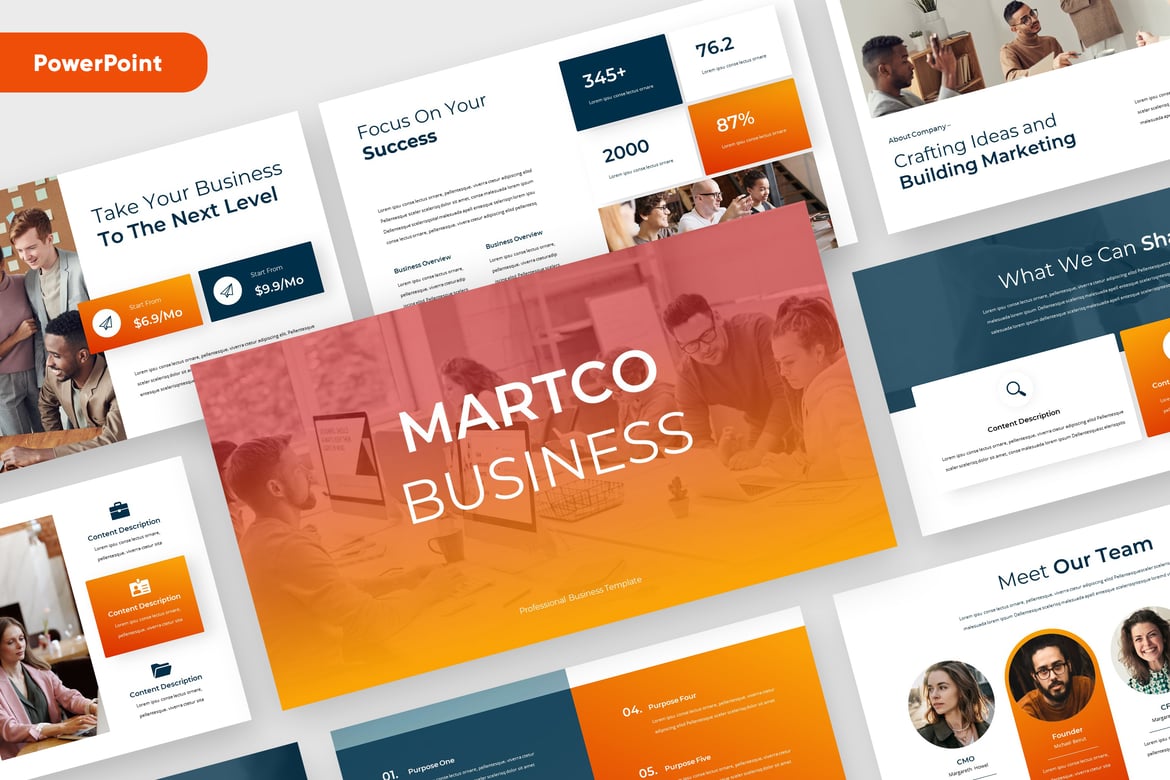 MARTCO - Template Powerpoint Korporat Profesional untuk Bisnis Anda