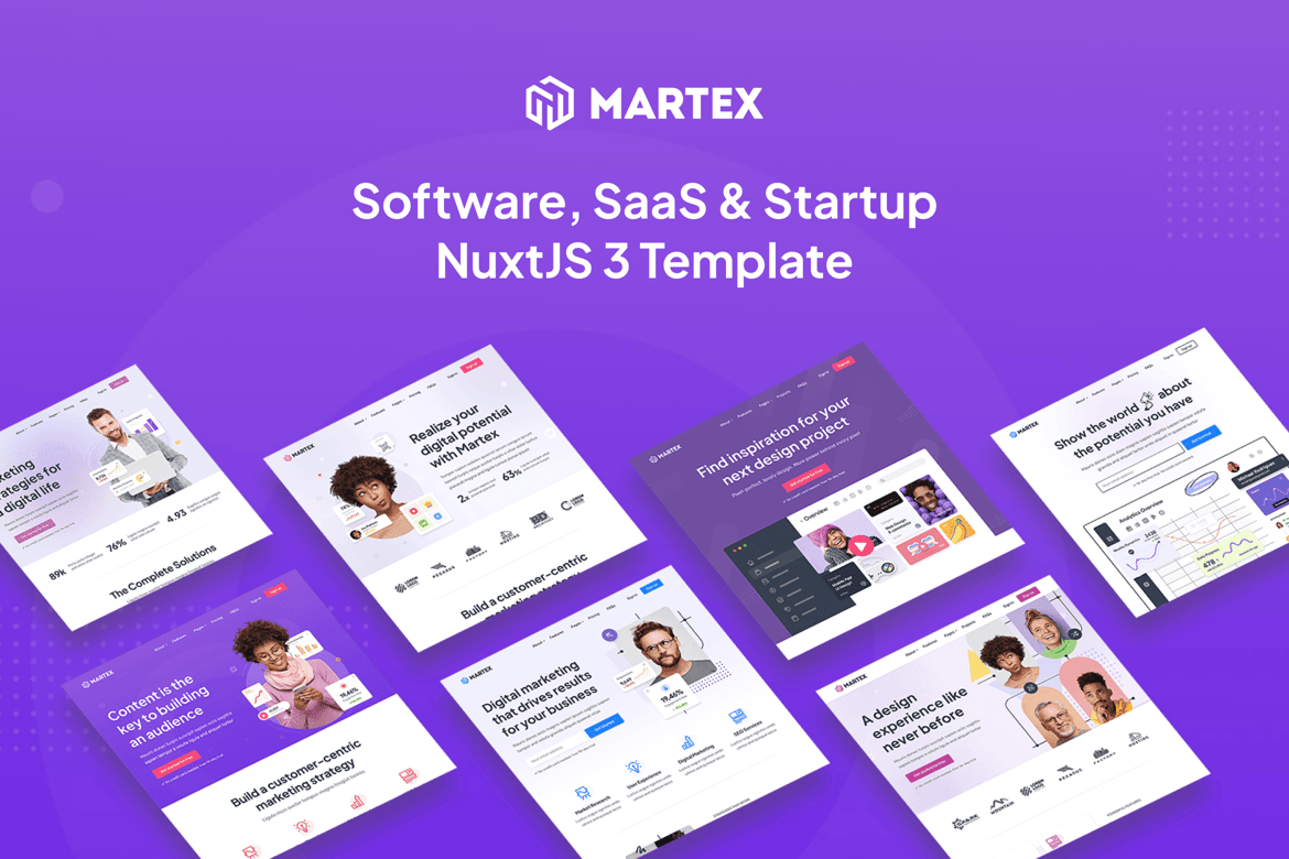 Martex - Template Website NuxtJS 3 untuk Software, SaaS, dan Startup