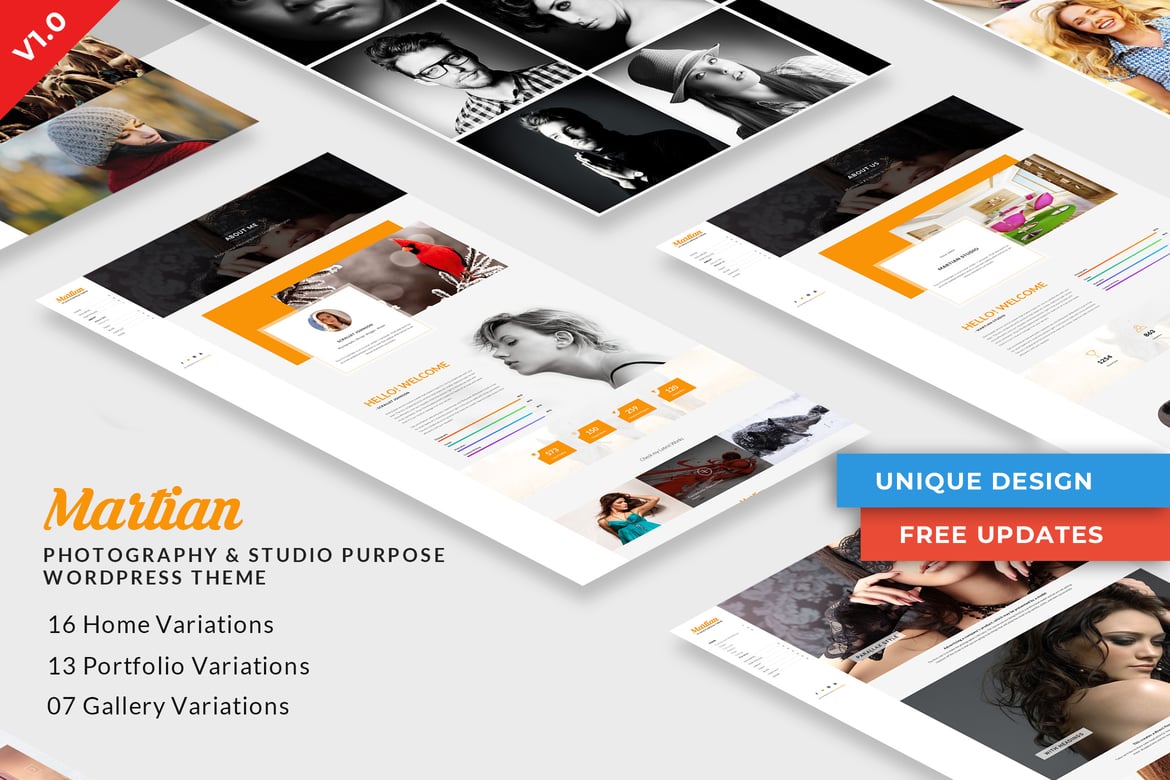 Martian | Tema WordPress untuk Fotografi dan Studio yang Menarik