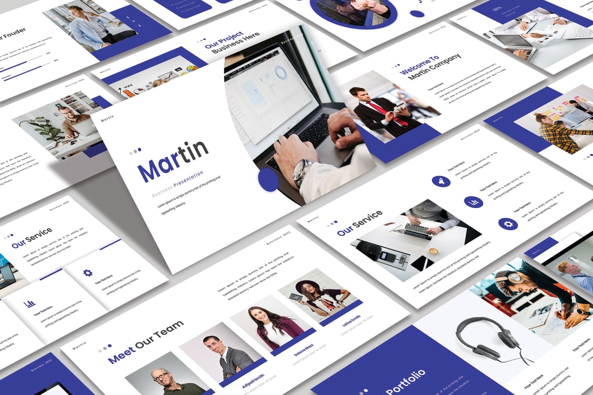 Template Powerpoint MARTIN - Solusi Presentasi Bisnis Profesional