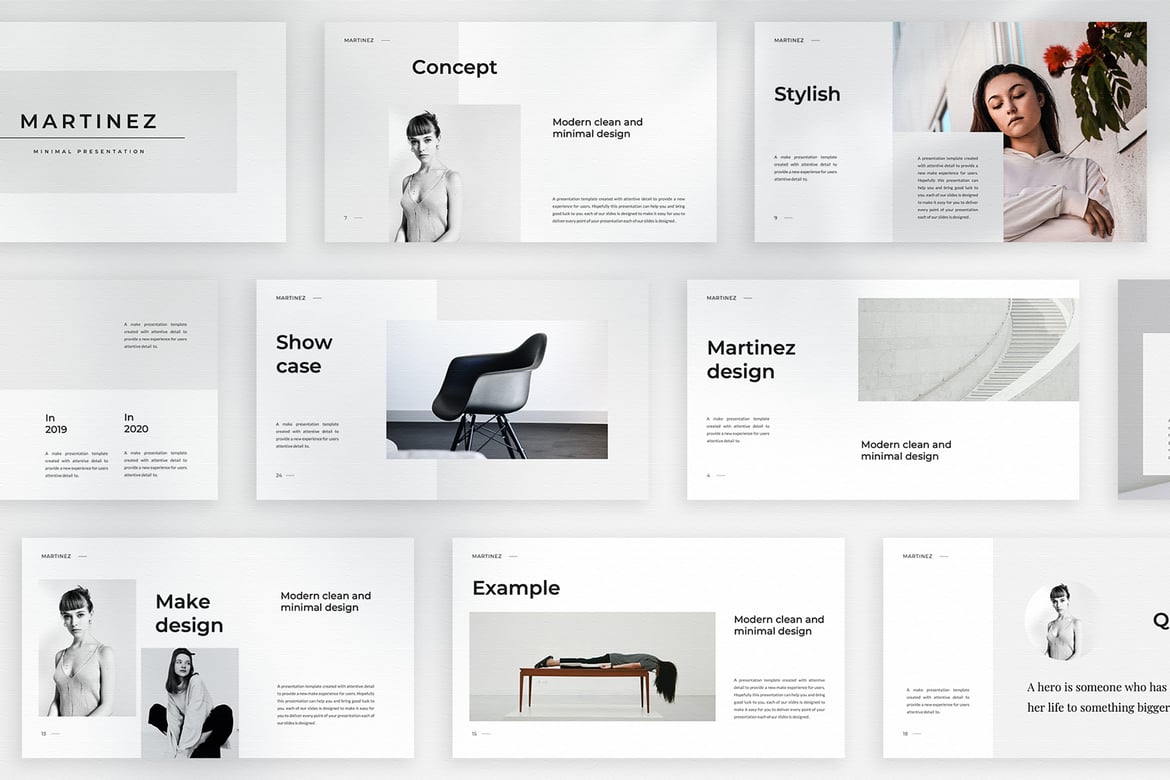 Template PowerPoint Martinez - Presentasi Kreatif yang Menarik