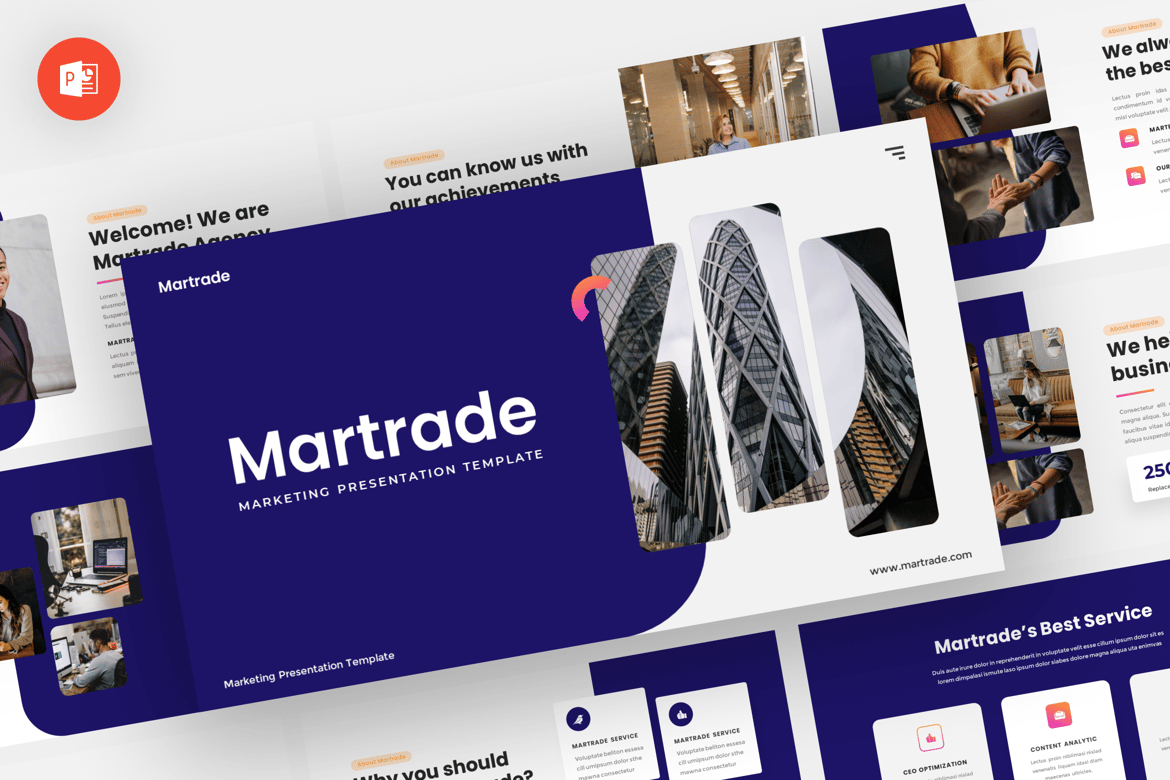 Template Powerpoint Martrade - Solusi Presentasi Marketing Profesional