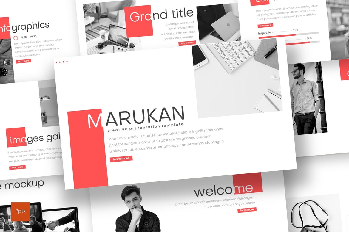Template Powerpoint Marukan - Presentasi Modern dan Kreatif
