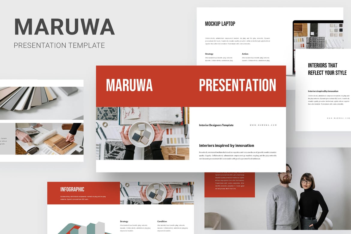 Maruwa - Template Powerpoint Desain Interior yang Menarik