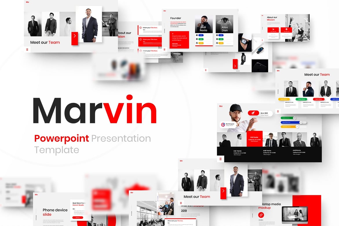 Marvin – Template PowerPoint Bisnis yang Menarik