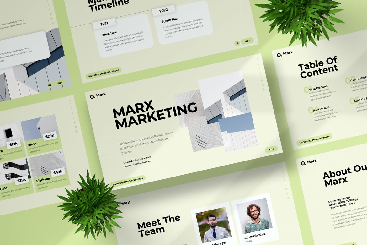 Template PowerPoint Marketing Modern dan Kreatif