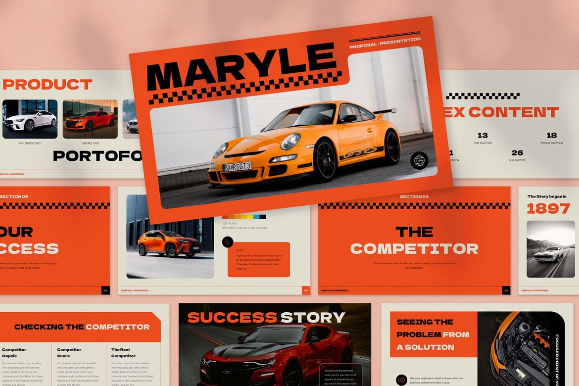 Template Powerpoint Maryle: Presentasi Minimalis yang Menarik