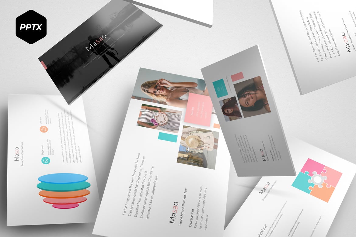 Template PowerPoint Masao - Solusi Presentasi Profesional Anda