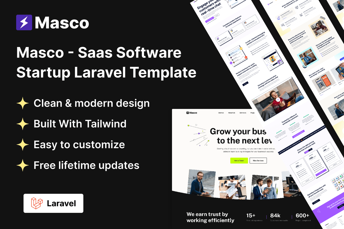 Template Website Masco - Tailwind Laravel 12 yang Modern dan Responsif