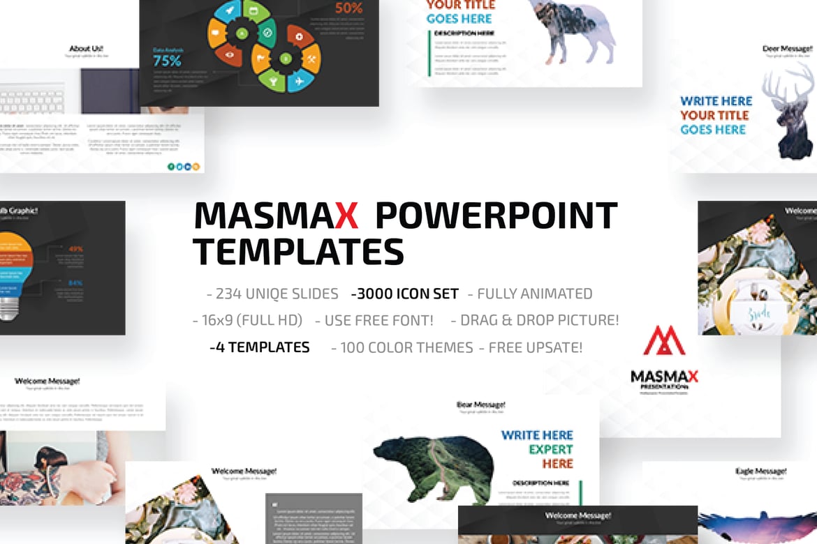 Template PowerPoint Masmax - Presentasi Modern untuk Bisnis Anda