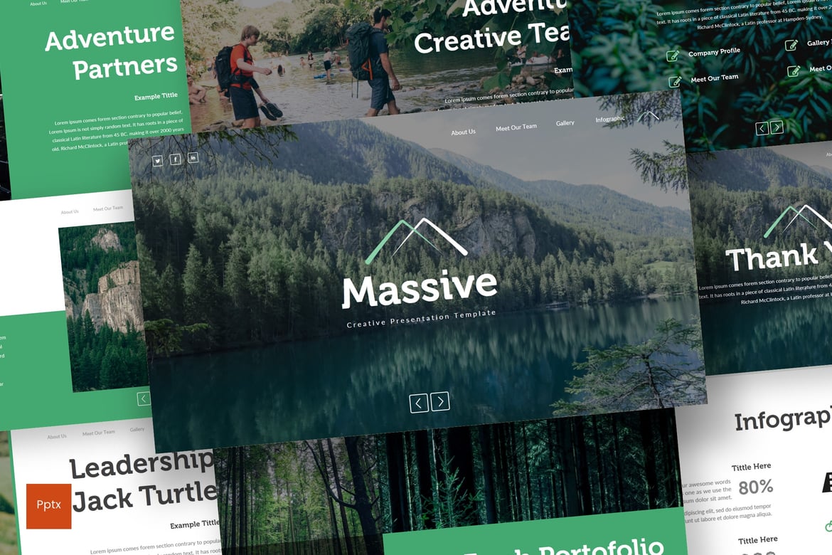 Template Presentasi PowerPoint Massive yang Modern dan Kreatif