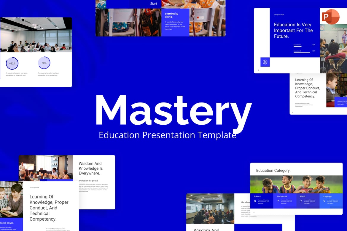 Template PowerPoint Mastery Education yang Menarik dan Profesional